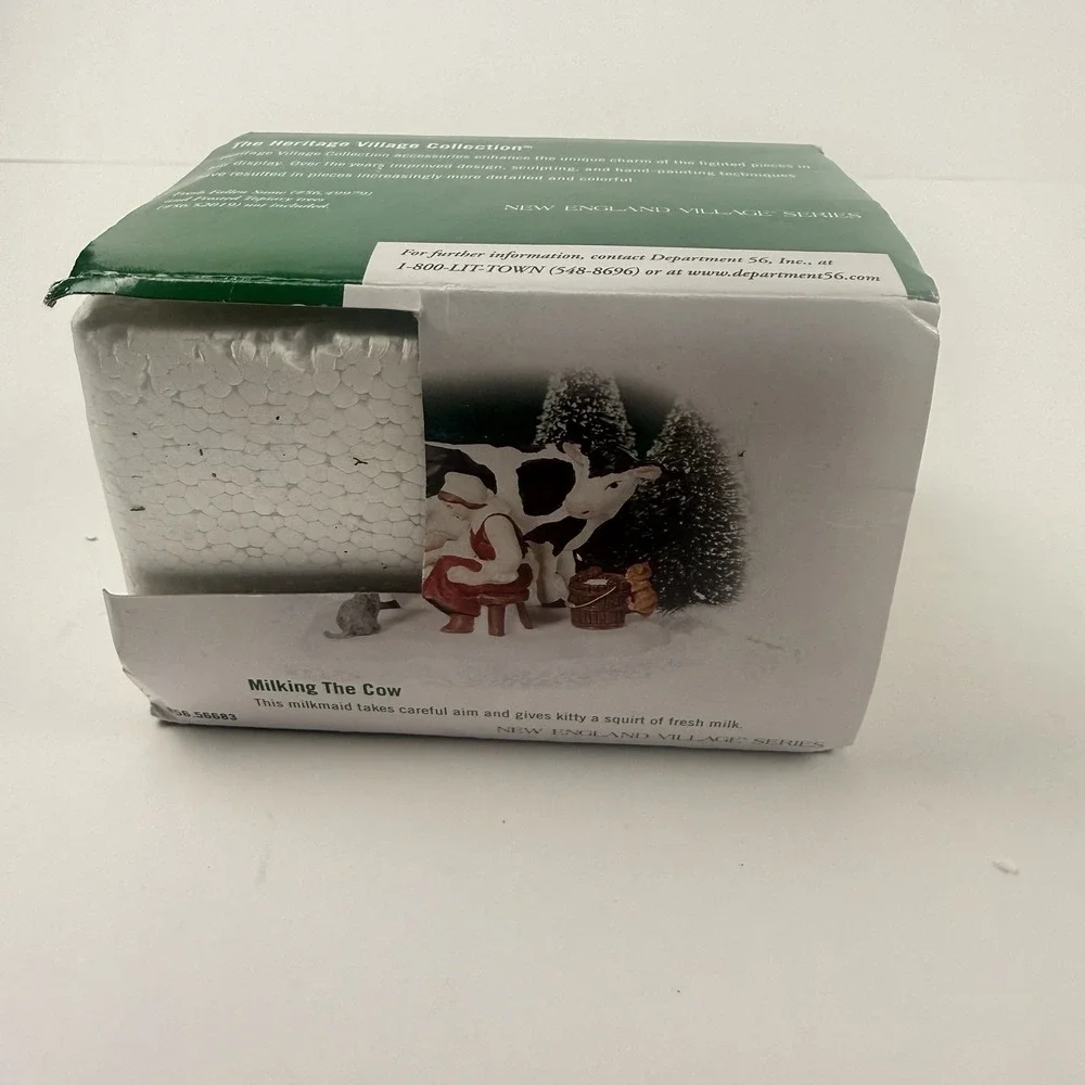 Department 56 Milking The Cow New England Village #56683 Accessory Farm Kitty